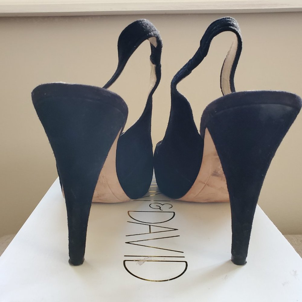 Joan and David Ladies Suede Sling Back Heals - Picture 3 of 8